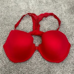 VS red Demi double push up bra 38D EUC. Very gently used. Tback lace